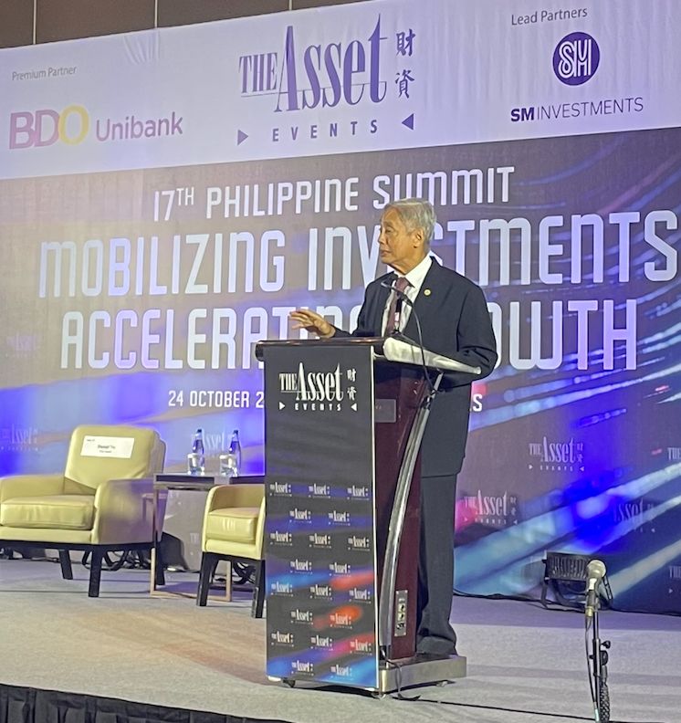 Philippine central bank governor Felipe Medalla, speaking at the 17th Philippine Summit