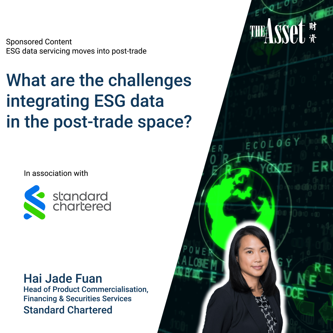 What are the challenges integrating ESG data in the post-trade space