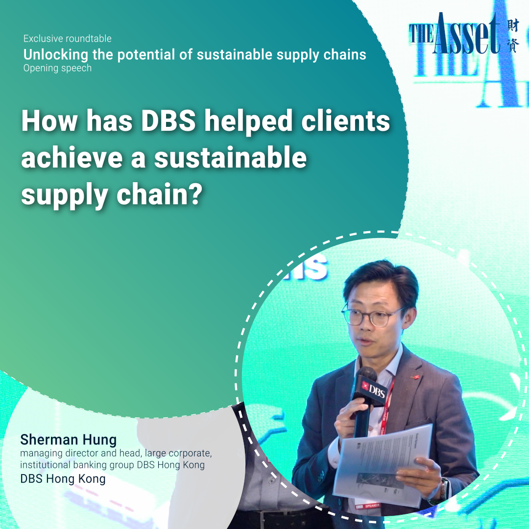 How has DBS helped clients achieve a sustainable supply chain?