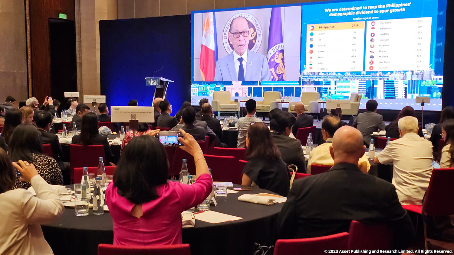Benjamin Diokno secretary, department of finance, Republic of the Philippines making his virtual keynote address at our summit 